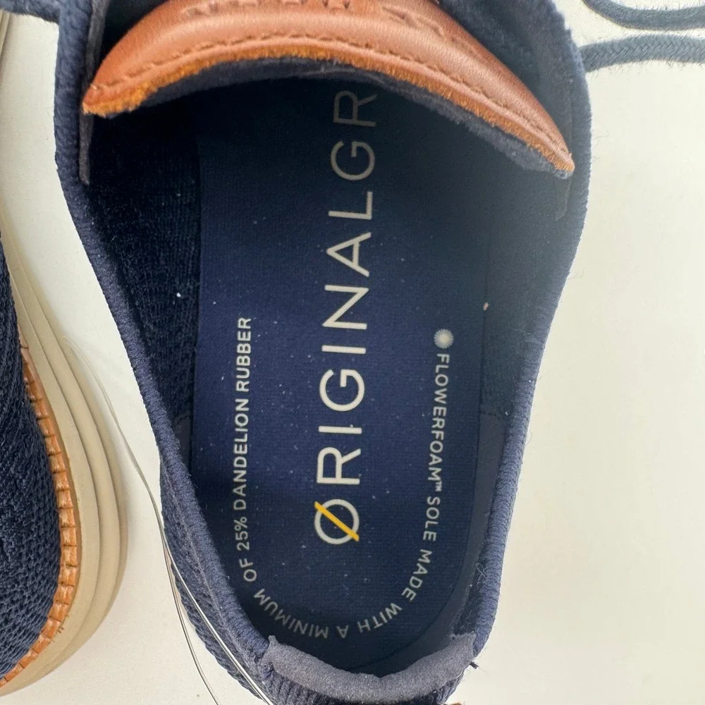 Cole Haan ØriginalGrand Stitchlite Oxford Marine Blue Knit Men's Size 8 New